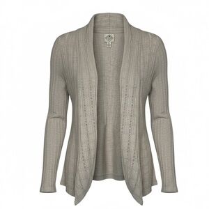 St. John's Bay Light Tan Open-Front Cardigan Size Medium Petite